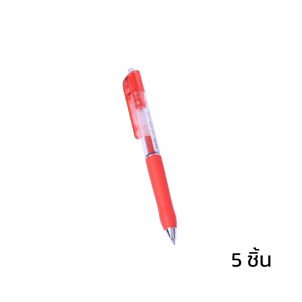 ปากกาเจล DELI BG1001-RD-05 สีแดง 5แท่ง