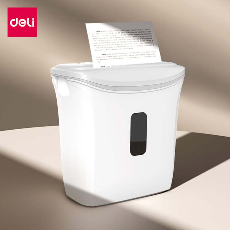 เครื่องทำลายเอกสารอัตโนมัติ 12ลิตร DELI E9945-WH-01 สีขาว_1