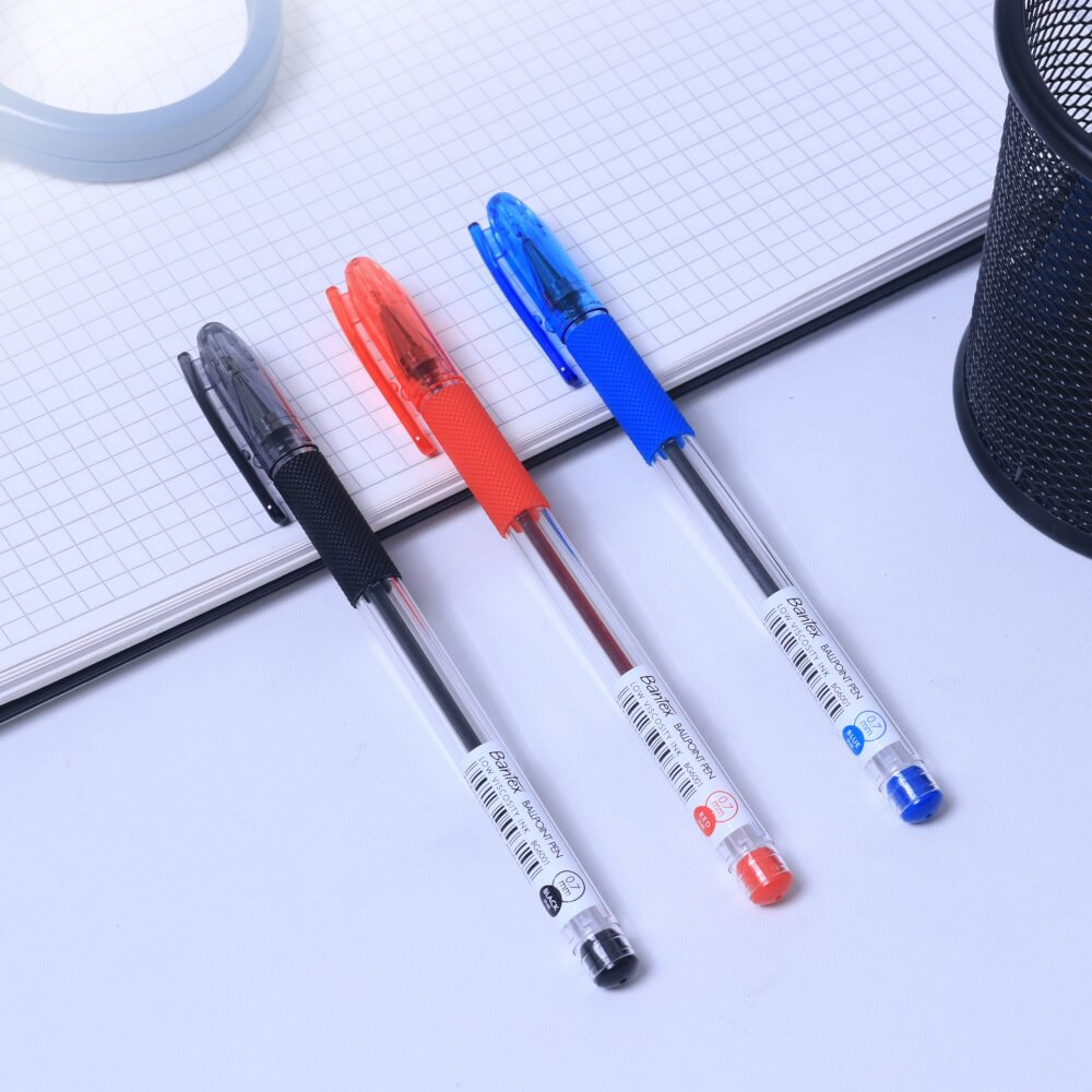 ปากกาลูกลื่น DELI BG6001-RD-05 สีแดง 5แท่ง
