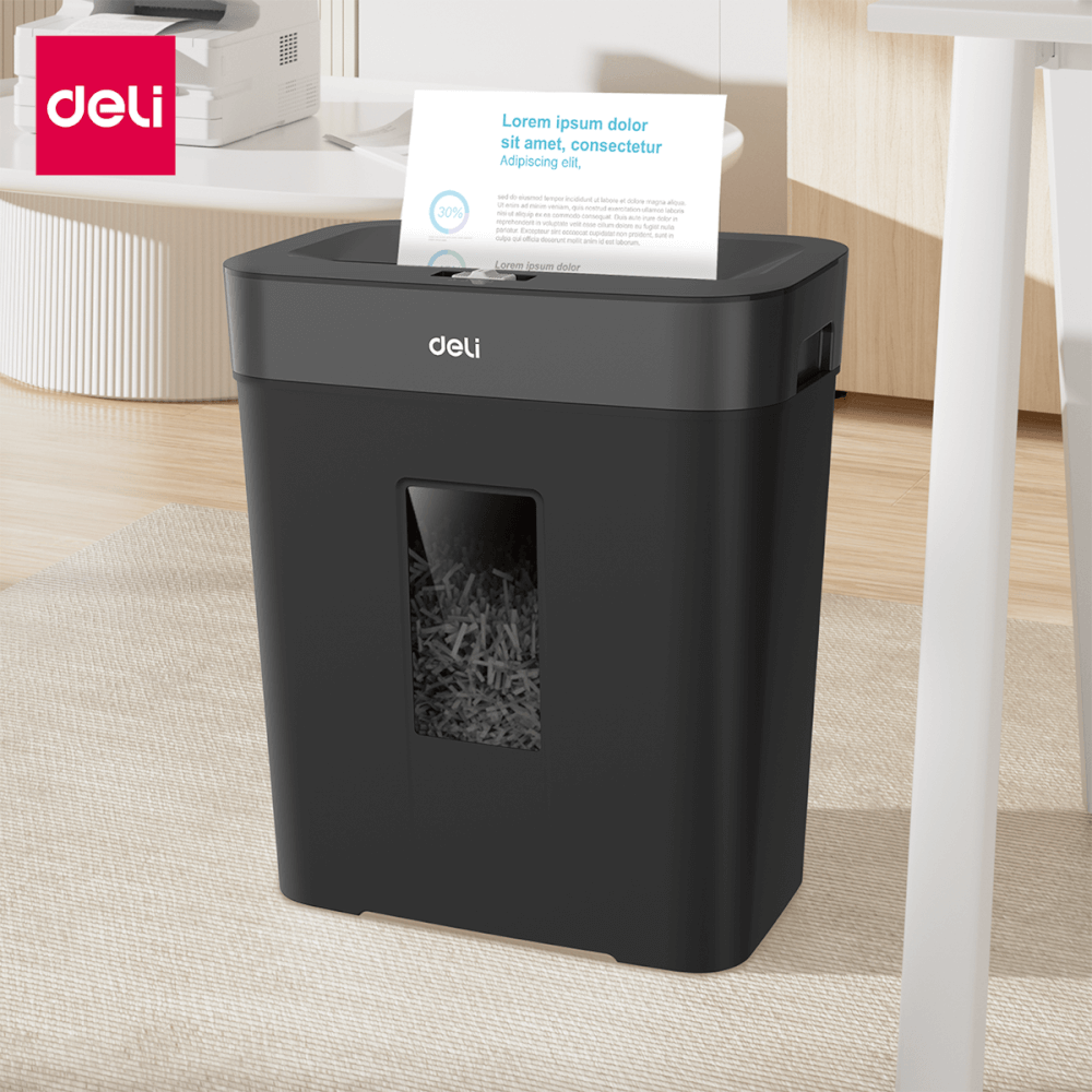 เครื่องทำลายเอกสารอัตโนมัติ DELI ET023-BK-01 สีดำ_8