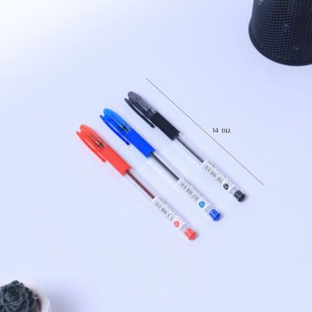 ปากกาลูกลื่น DELI BG6001-RD-05 สีแดง 5แท่ง_4