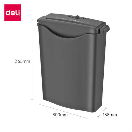 เครื่องทำลายเอกสารอัตโนมัติ 10ลิตร DELI ET101SC-BK-01 สีดำ_5