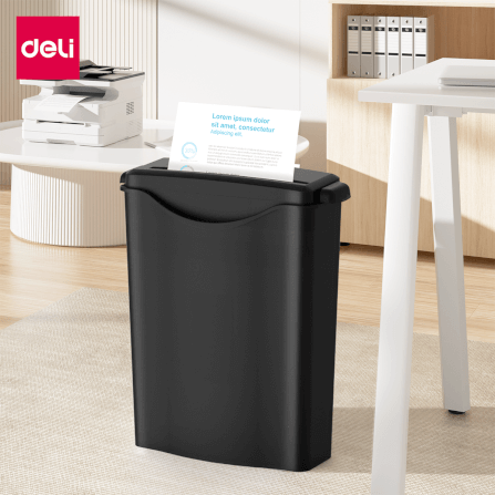 เครื่องทำลายเอกสารอัตโนมัติ 10ลิตร DELI ET101SC-BK-01 สีดำ_6