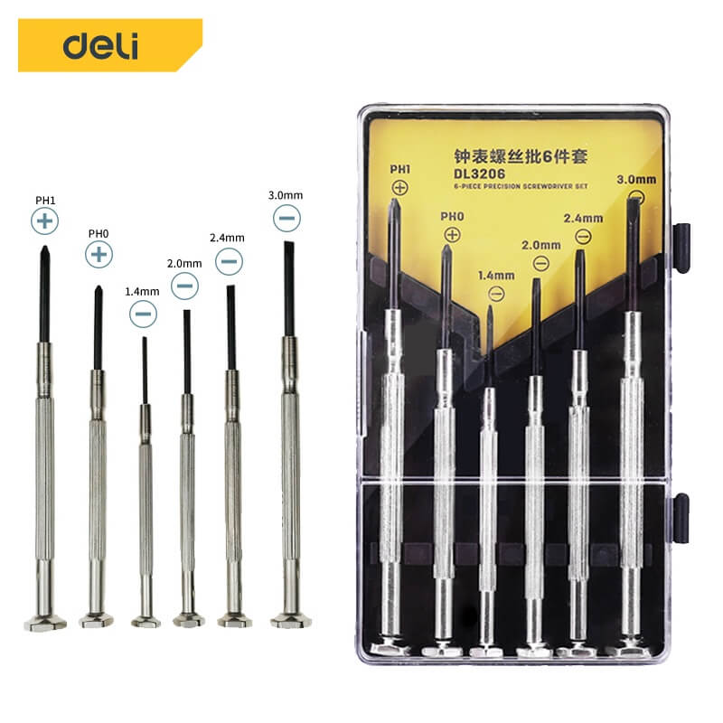 ไขควงซ่อมนาฬิกา DELI EDL3206-SL-01 6ชิ้น_0