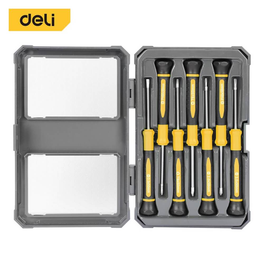 ไขควงซ่อมนาฬิกา DELI EDL241007-YL-01 7ชิ้น_0