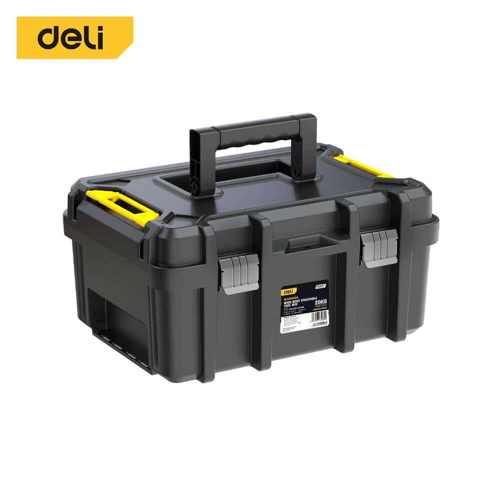 กล่องเครื่องมือช่าง DELI DL432522A-BK-01 ขนาด 33X44X22ซม. สีดำ
