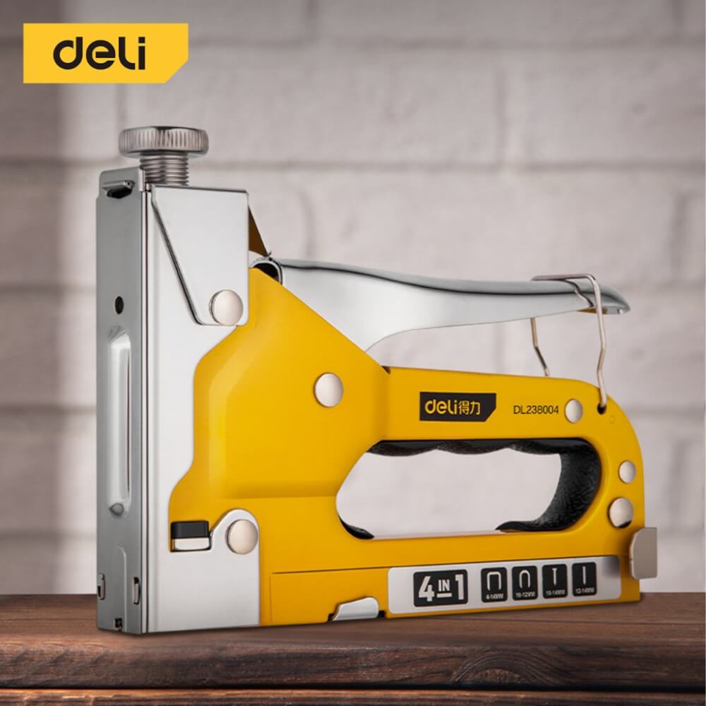 เครื่องยิงแม็ก DELI DL238004-YL-01 สีเหลือง 4IN1_1