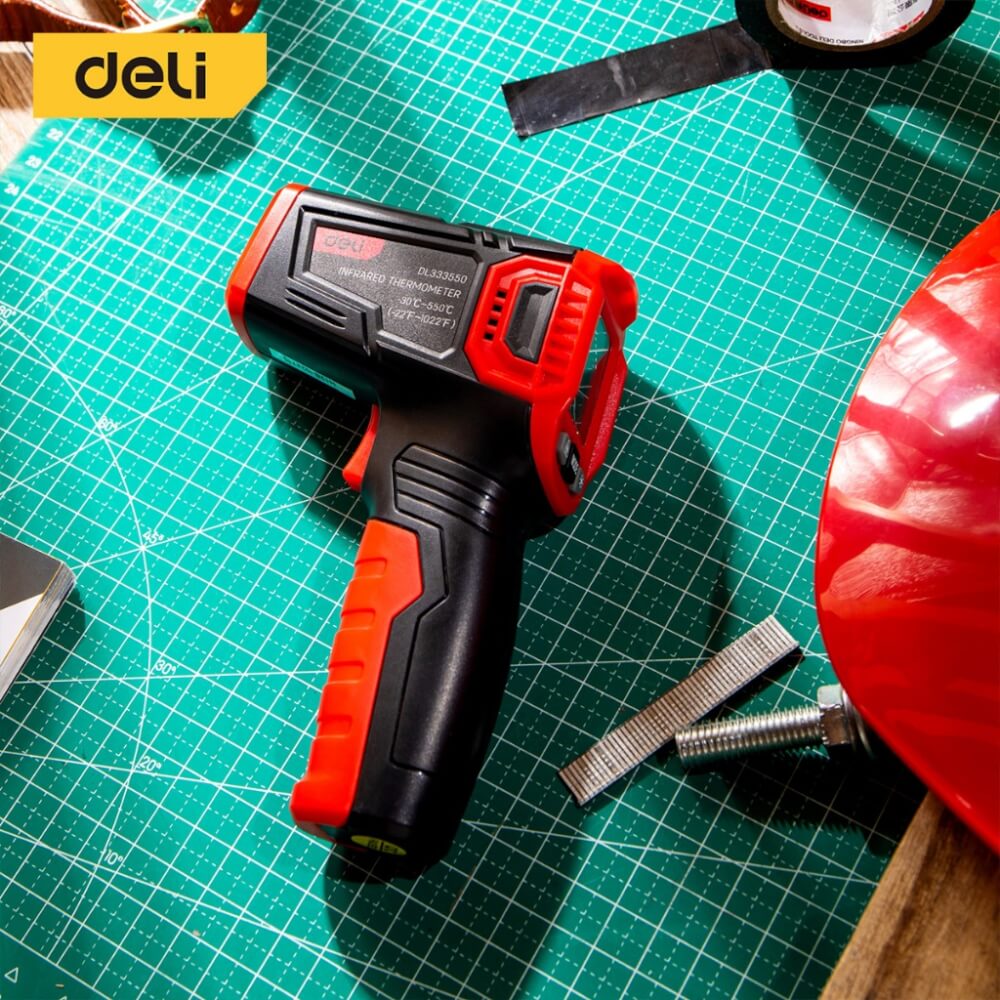 เครื่องวัดอุณหภูมิอินฟราเรด DELI EDL333550-YL-01 สีแดง_1