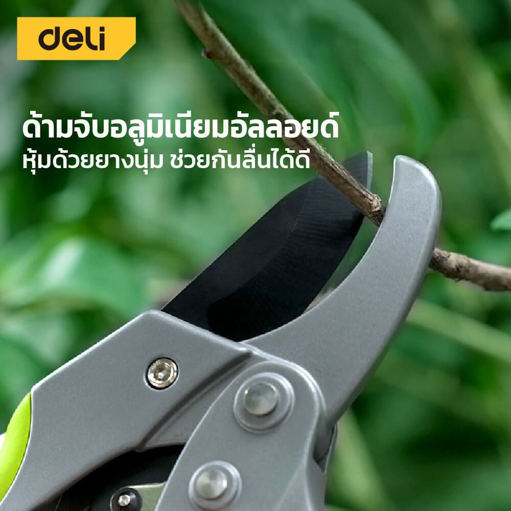 กรรไกรตัดกิ่ง DELI EDL580229-GN-01 8นิ้ว สีเทา