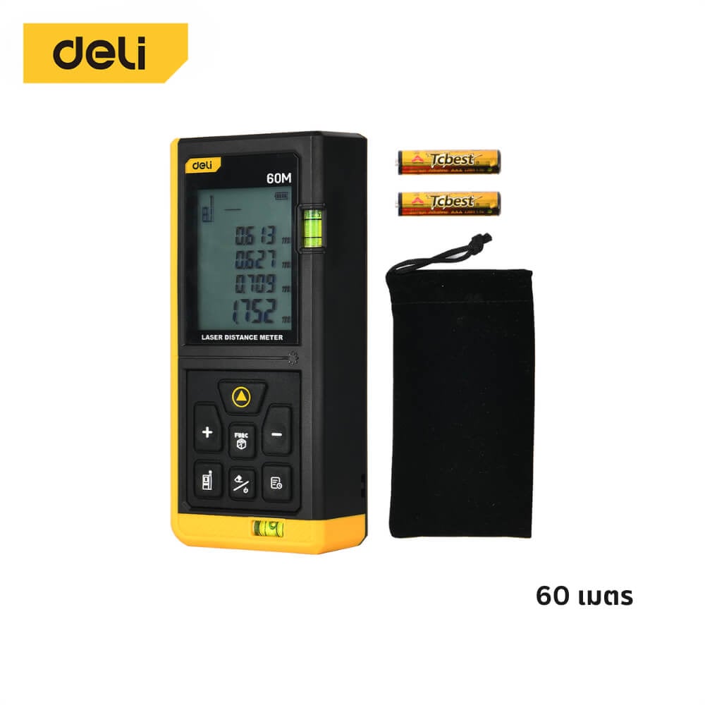 เลเซอร์วัดระยะ DELI EDL4168-YL-01 60เมตร สีเหลือง_6