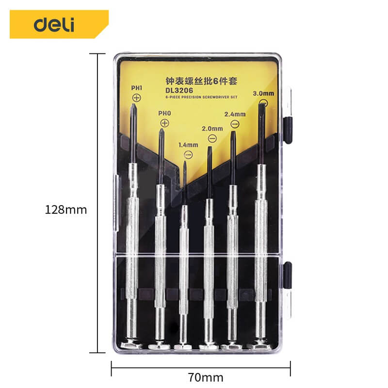 ไขควงซ่อมนาฬิกา DELI EDL3206-SL-01 6ชิ้น_7