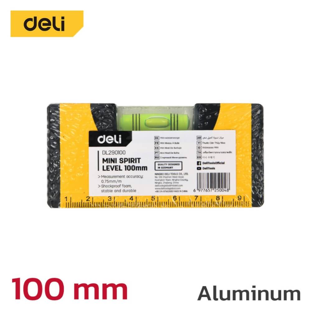 ไม้วัดระดับน้ำ DELI EDL290100-BK-01 สีเหลือง_5