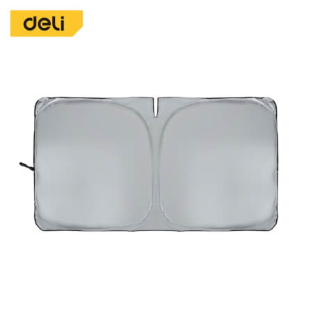 ม่านบังแดดรถยนต์ DELI EDL886010-SL-01 145X80CM สีเงิน_0