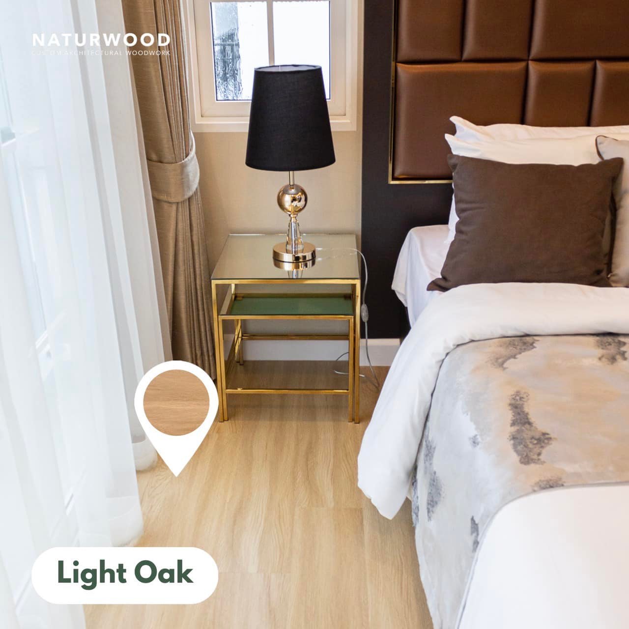 พื้น SPC คลิกล็อค พร้อมโฟม IXPE NATURWOOD หนา 5 มม. สี LIGHT OAK (กล่อง 10 แผ่น ปูได้ 2.23 ตร.ม.)_8