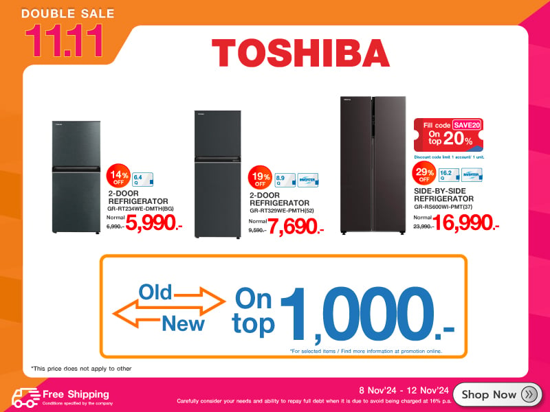 TOSHIBA 11.11 DOUBLE SALE