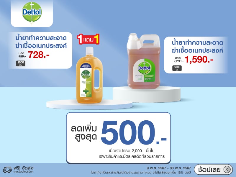 น้ำยาทำความสะอาดฆ่าเชื้ออเนกประสงค์ DETTOL 