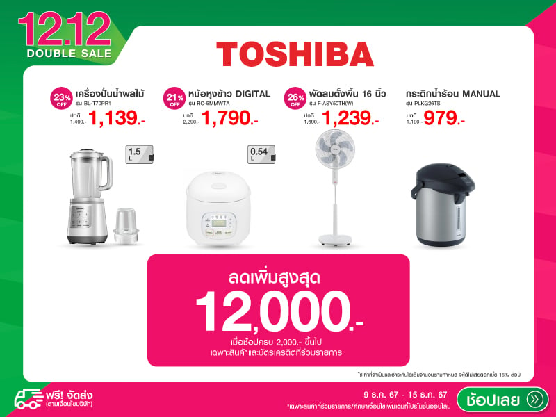 TOSHIBA 12.12 DOUBLE SALE