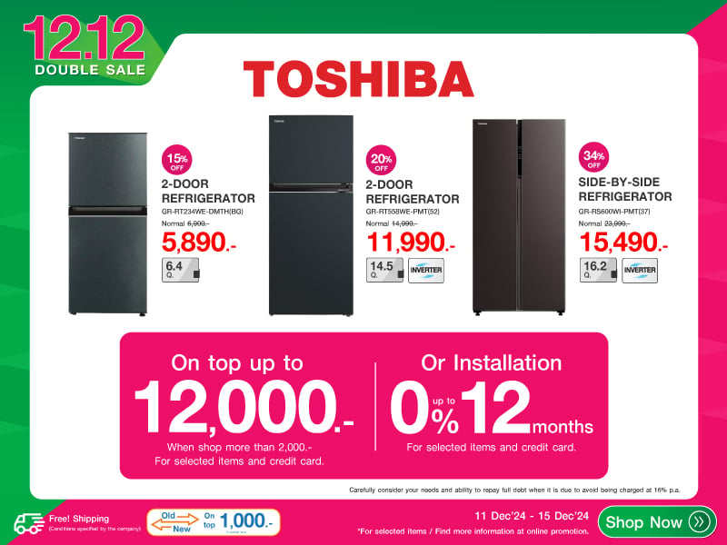 TOSHIBA 12.12 DOUBLE SALE 