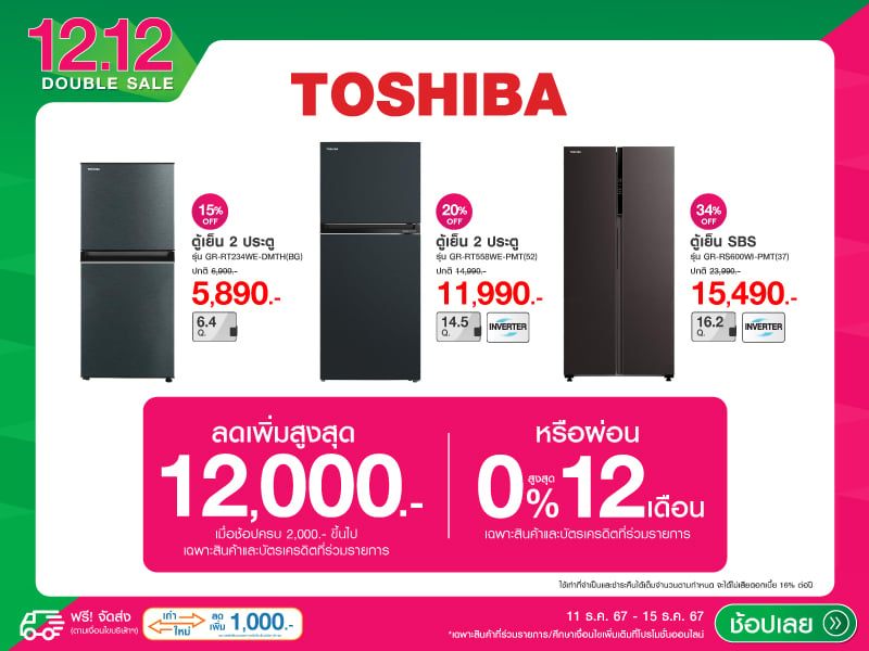 TOSHIBA 12.12 DOUBLE SALE 