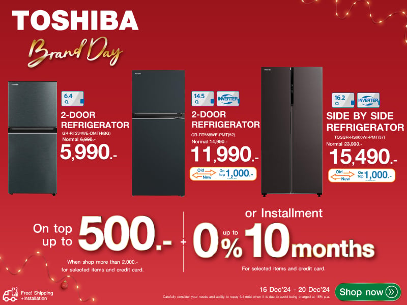 REFRIGEATOR TOSHIBA BRAND DAY