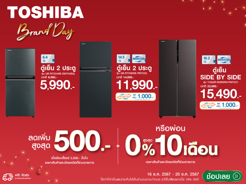 REFRIGEATOR TOSHIBA BRAND DAY