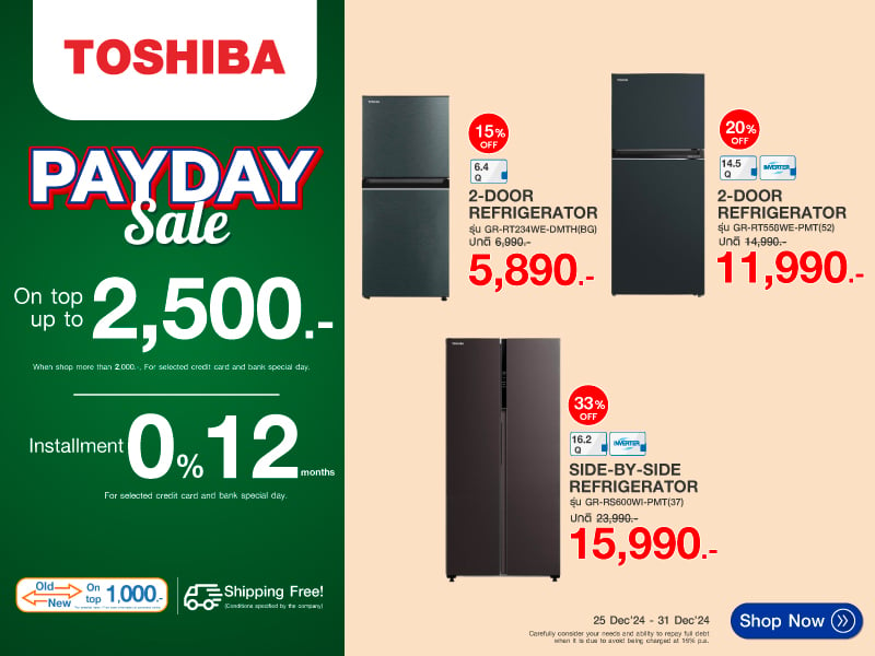 REFRIGERATOR TOSHIBA PAYDAY SALE