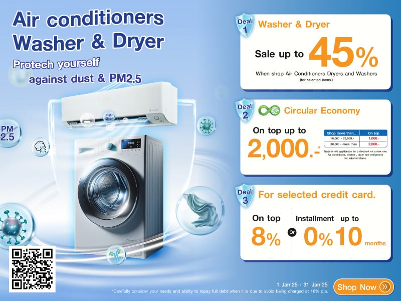 AIR CONDITIONERS WASHER DRYER