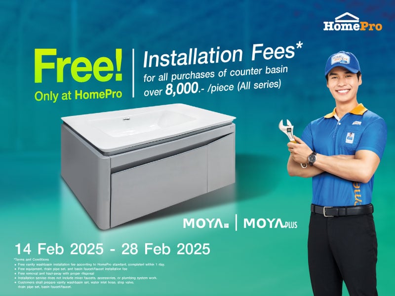 Free Installation  Counter Basins