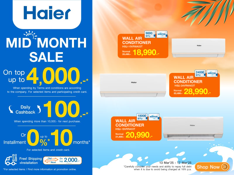 HAIER MID MONTH SALE