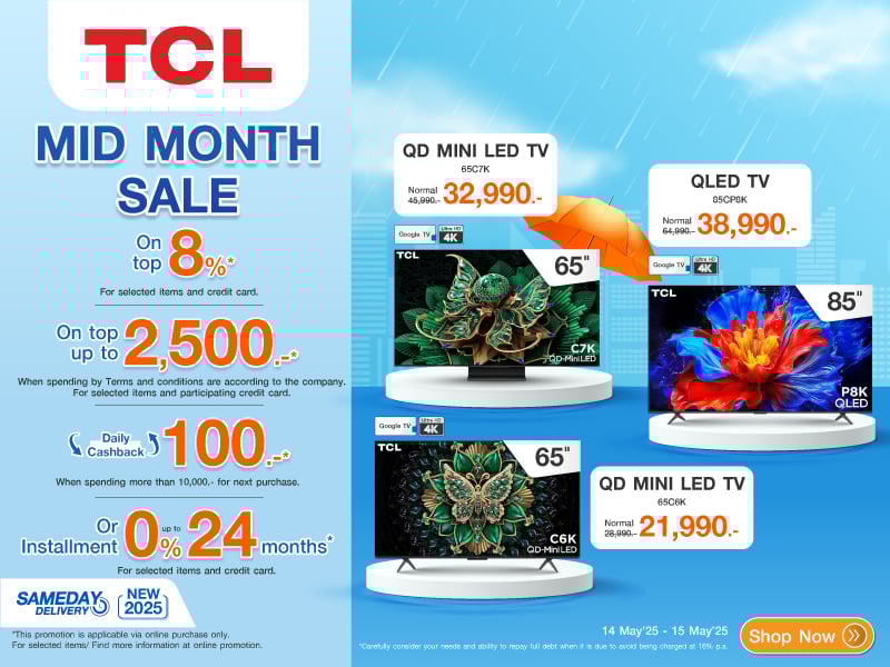TV TCL MID MONTH SALE 