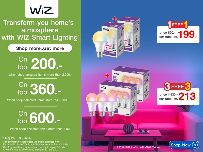 TRANSFORM YOU HOME'S ATMOSPHERE WITH WIZ SMART LIGHTING