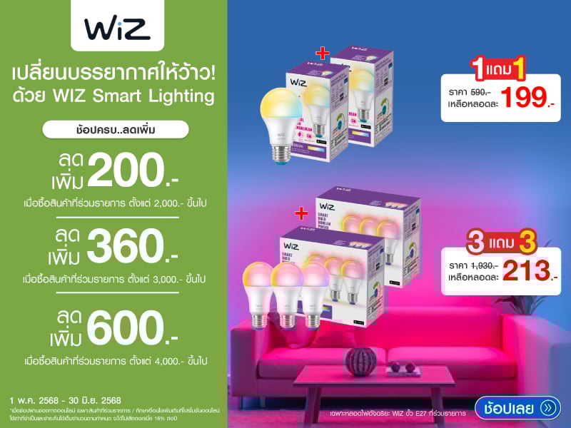 TRANSFORM YOU HOME'S ATMOSPHERE WITH WIZ SMART LIGHTING