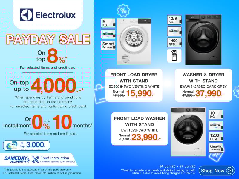 ELECTROLUX PAYDAY SALE WASHER