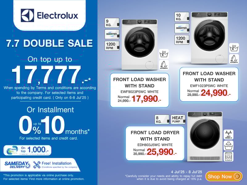 ELECTROLUX WASHER 7.7 DOUBLE SALE