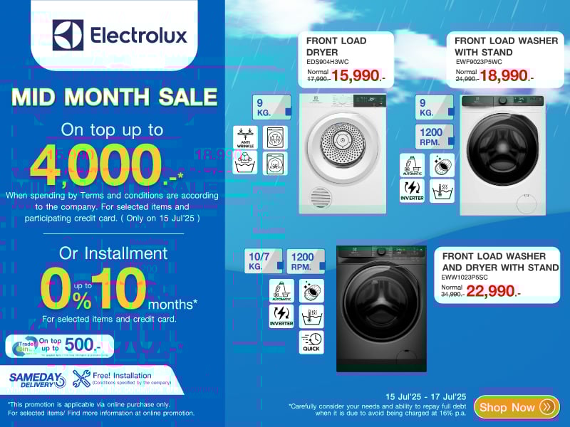 ELECTROLUX WASHER MID MONTH SALE
