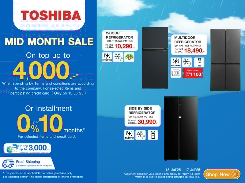 TOSHIBA MID MONTH SALE REFRIGERATORS