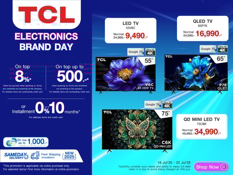 TV TCL ELECTRONICS BRAND DAY