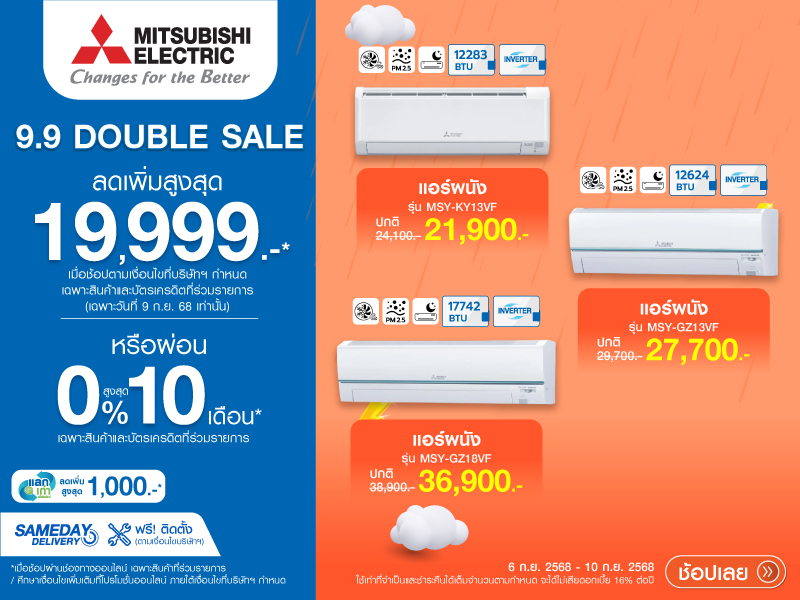 AIR MITSUBISHI 9.9 DOUBLE SALE