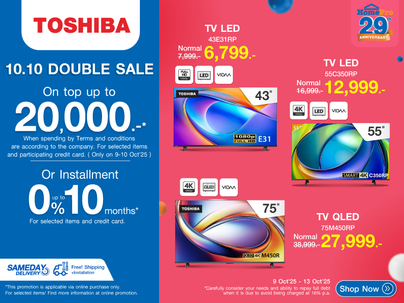 TOSHIBA 10.10 DOUBLE SALE