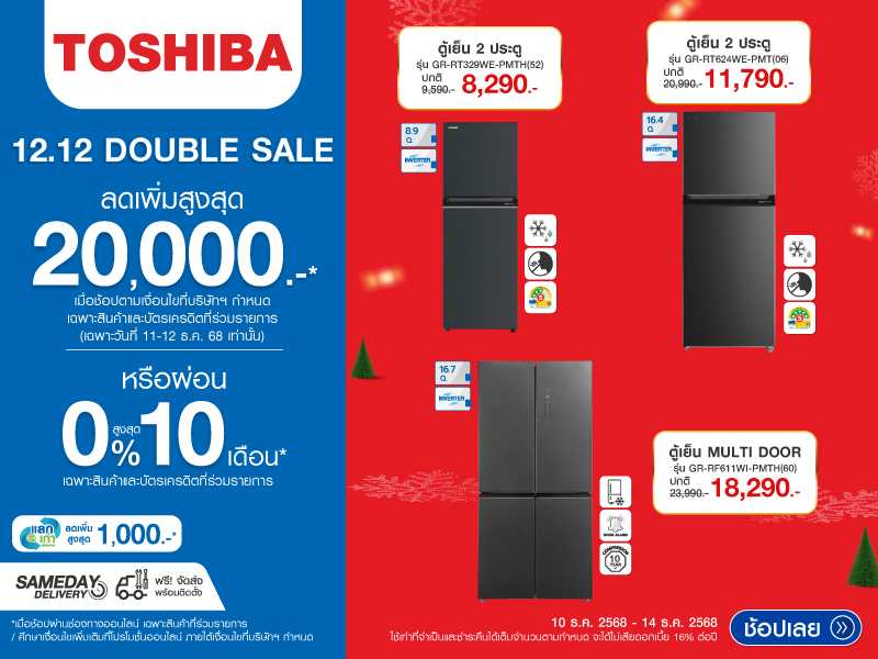 TOSHIBA 12.12 DOUBLE SALE