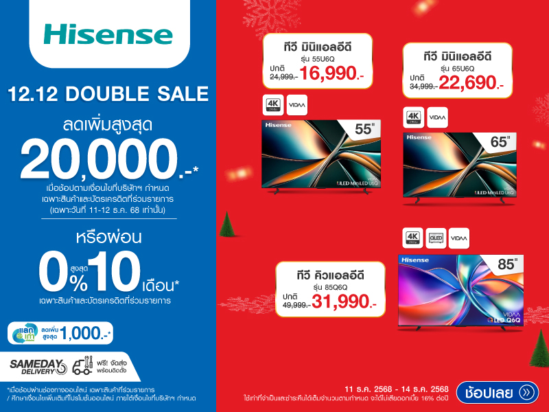 TV HISENSE 12.12 DOUBLE SALE