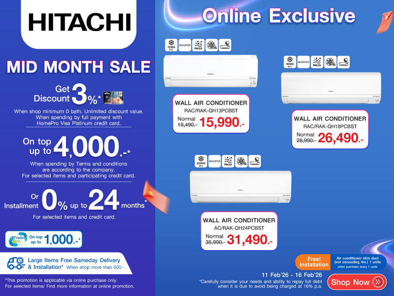 HITACHI AIR MID MONTH SALE