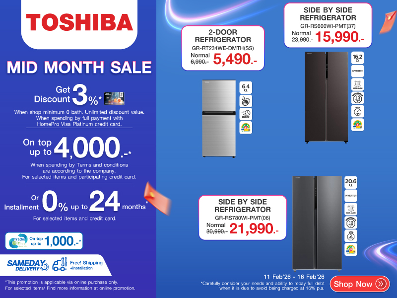 TOSHIBA REFRIGERATOR MID MONTH SALE 