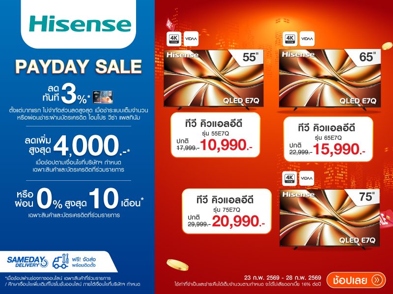 TV HISENSE PAYDAY SLAE