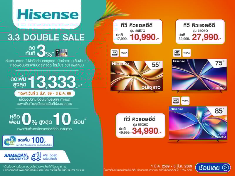 TV HISENSE 3.3 DOUBLE DAY