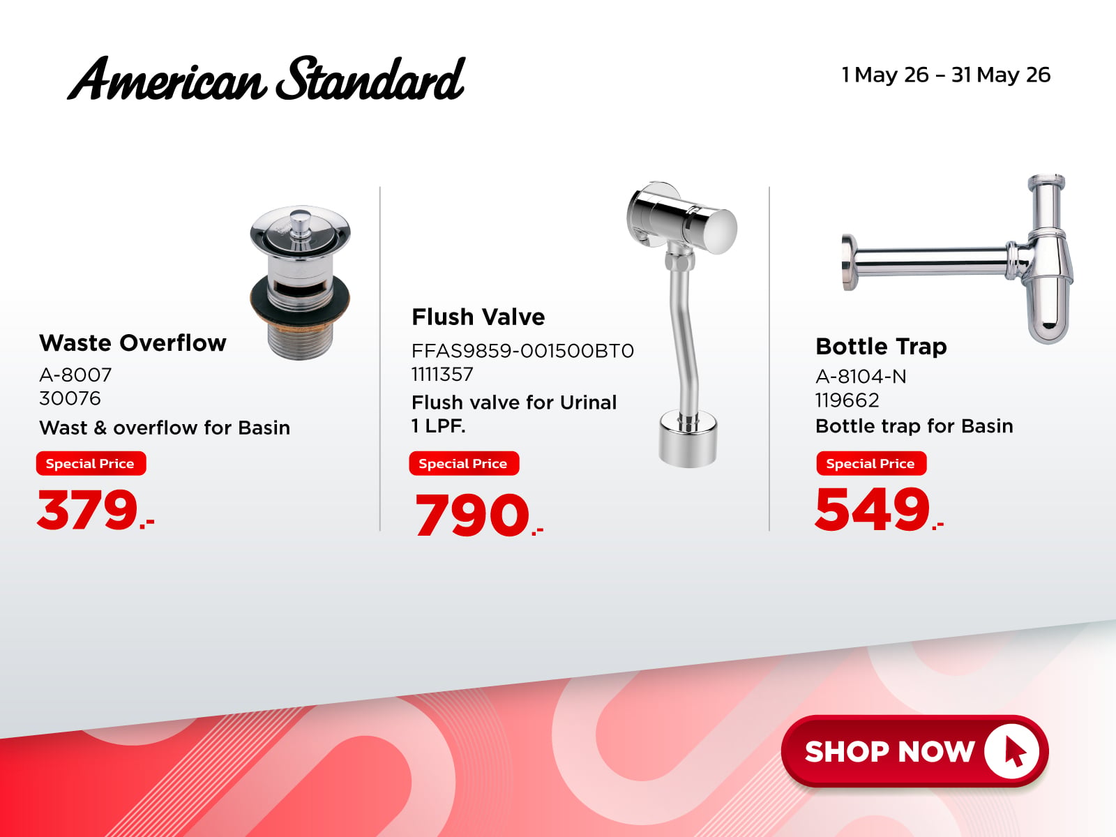 American Standard Spareparts