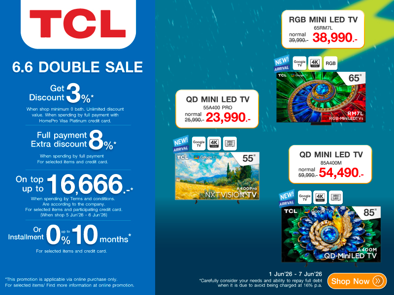 TV TCL 6.6 DOUBLE DAY