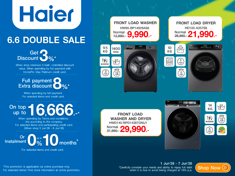 HAIER WASHER 6.6 DOUBLE DAY