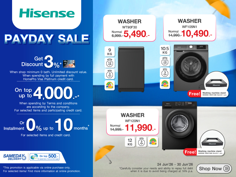 HISENSE WASHER PAYDAY SALE