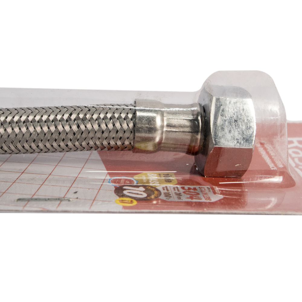 HOT AND COLD WATER INLET HOSE RASLAND RA 50500 20IN STAINLESS STEEL